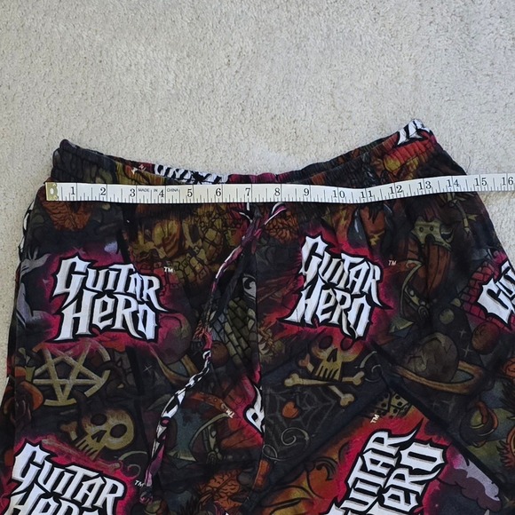 Guitar Hero Mens Pajama Pants All Over Print Size M 32 34 Cotton - Picture 3 of 9